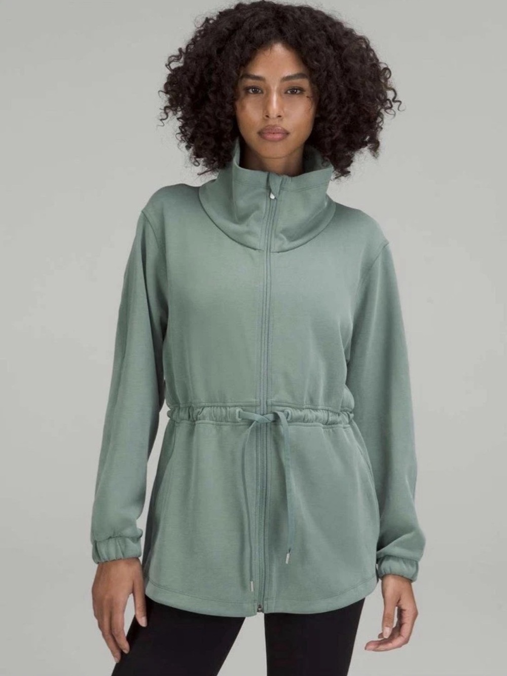 Lululemon Softstreme Cinch Waist Jacket-Tidewater Teal zip